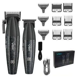 Профессиональный набор для стрижки волос VGR V-640 аккумуляторный Barber Combo PREMIUM. Цвет: черный ws31177 фото