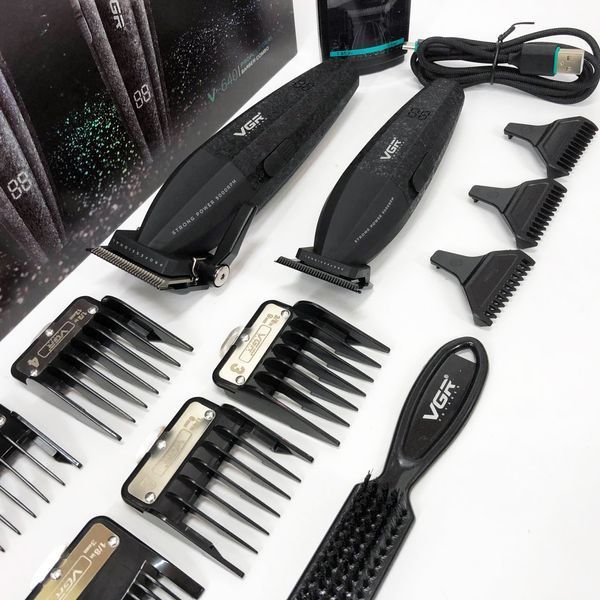 Профессиональный набор для стрижки волос VGR V-640 аккумуляторный Barber Combo PREMIUM. Цвет: черный ws31177 фото