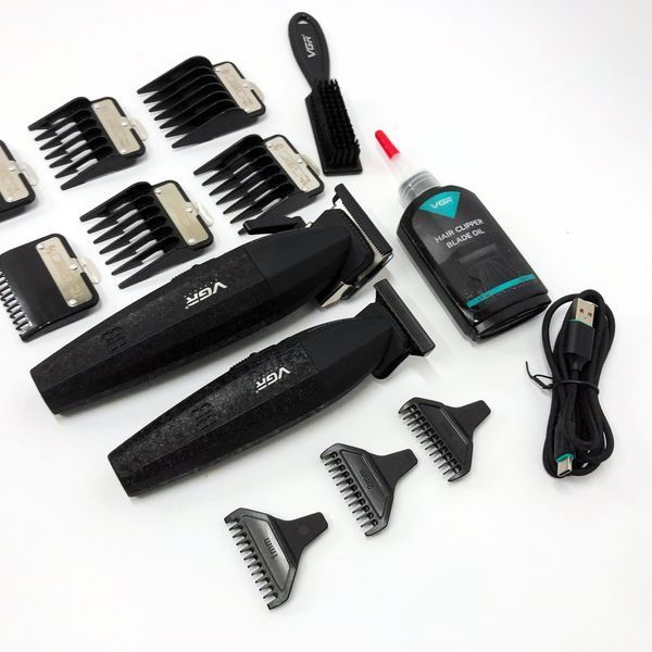 Профессиональный набор для стрижки волос VGR V-640 аккумуляторный Barber Combo PREMIUM. Цвет: черный ws31177 фото