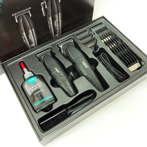 Профессиональный набор для стрижки волос VGR V-640 аккумуляторный Barber Combo PREMIUM. Цвет: черный ws31177 фото
