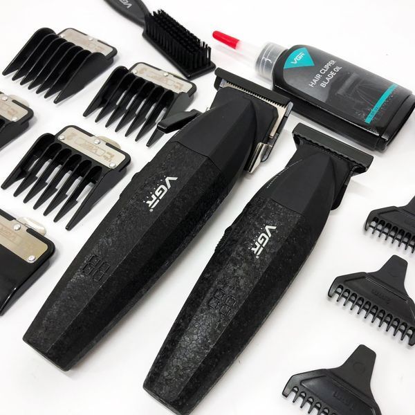 Профессиональный набор для стрижки волос VGR V-640 аккумуляторный Barber Combo PREMIUM. Цвет: черный ws31177 фото