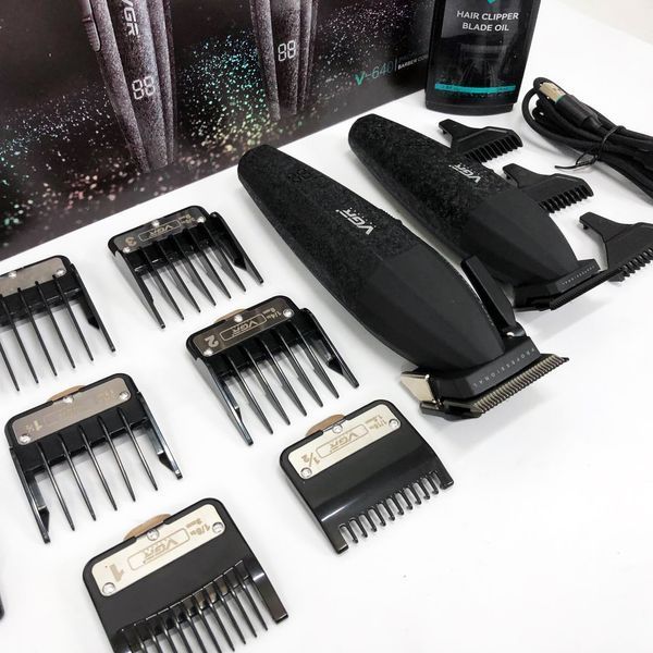 Профессиональный набор для стрижки волос VGR V-640 аккумуляторный Barber Combo PREMIUM. Цвет: черный ws31177 фото