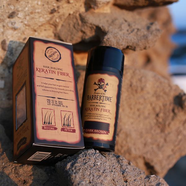 Кератиновое волокно для наращивания волос темно-коричневый Barbertime Hair Building Fiber Dark Brown 21g BEP09-FB фото