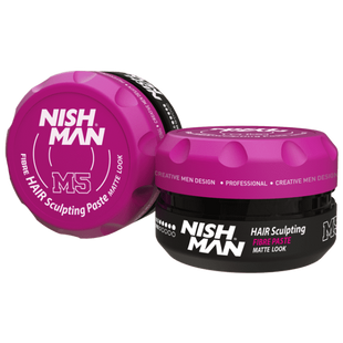 Матовая паста для укладки волос Nishman Hair Sculpting Fibre Paste Matte Look M5 100 мл 8682035081098 фото