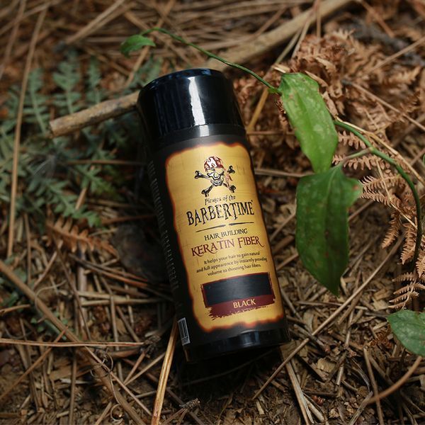 Кератинове волокно для нарощування волосся чорне Barbertime Hair Building Fiber Black 21g BEP08-FB фото