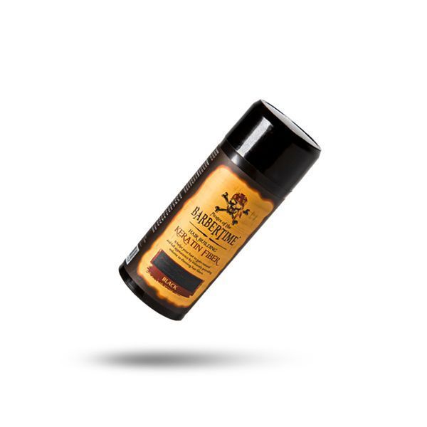 Кератинове волокно для нарощування волосся чорне Barbertime Hair Building Fiber Black 21g BEP08-FB фото