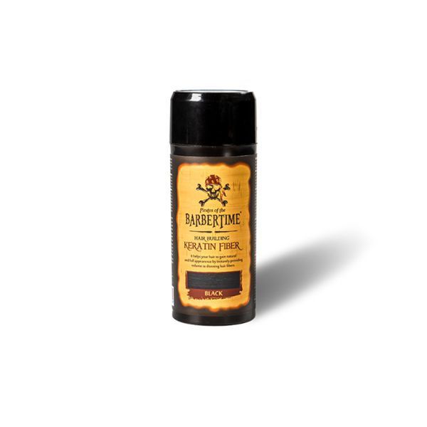Кератинове волокно для нарощування волосся чорне Barbertime Hair Building Fiber Black 21g BEP08-FB фото