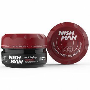 Матовая паста для укладки волос Nishman Matte Paste Mess Up M3 100 мл 8682035081050 фото