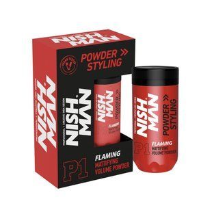 Пудра для укладання волосся Nishman Matte Finish Volume Powder P1 Flaming 20 г 8684736671004 фото
