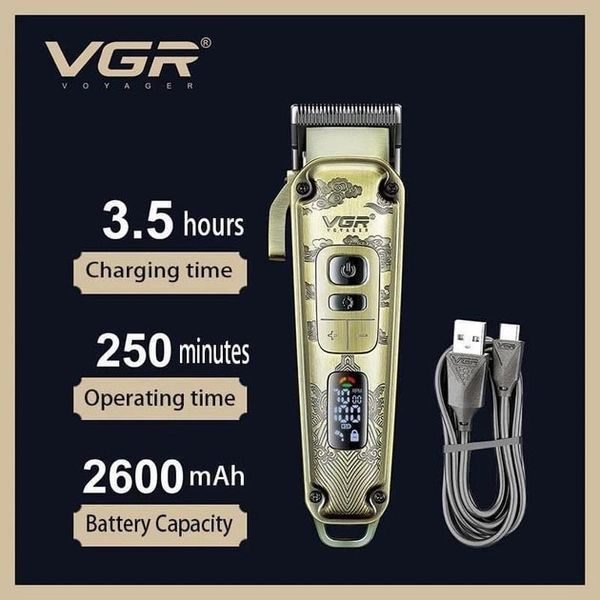 Машинка для стрижки волосся триммер для бороди VGR V-005, Машинка окантувальна, Підстригальна машинка ws63175 фото