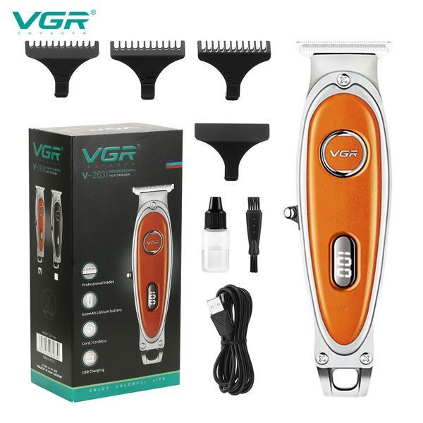 Триммер для стрижки волос, бороды и усов VGR Voyager Hair Trimmer V-263 оранжевый ws56869 фото