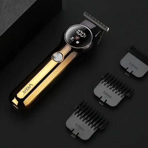 Триммер для бороды и усов VGR V-989. Машинка для стрижки, окантовки керамика+сталь. Цвет: золотой ws68666 фото