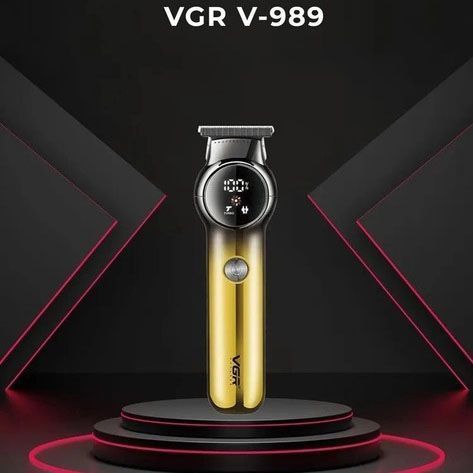Триммер для бороды и усов VGR V-989. Машинка для стрижки, окантовки керамика+сталь. Цвет: золотой ws68666 фото