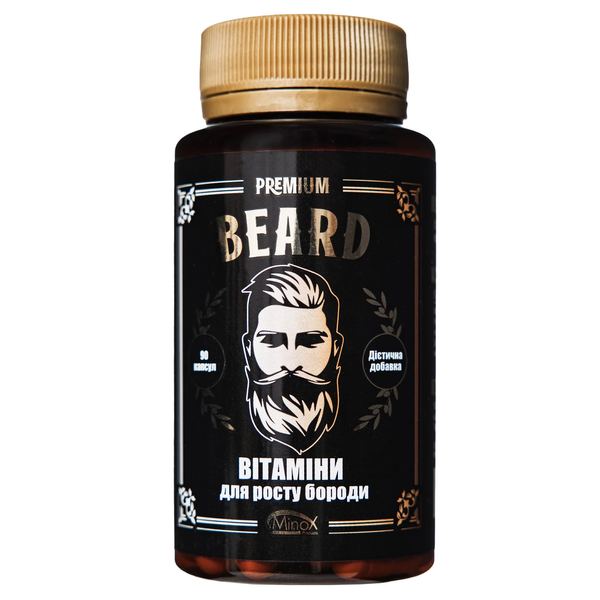 Витамины для роста бороды Minox Premium Beard – 90 капсул minox_beard_vitamins фото