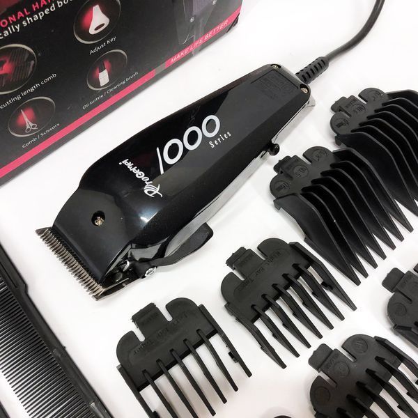 Машинка для стрижки проводная с насадками для волос и бороды Gemei GM-1016 Pro + Ножницы и Расческа ws51683 фото