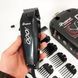 Машинка для стрижки проводная с насадками для волос и бороды Gemei GM-1016 Pro + Ножницы и Расческа ws51683 фото 7