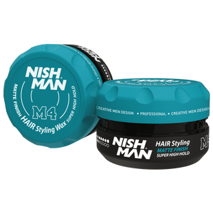 Матовий віск для укладання волосся Nishman Hair Styling Matte Finish Super High Hold М4 100 мл 8682035081081 фото