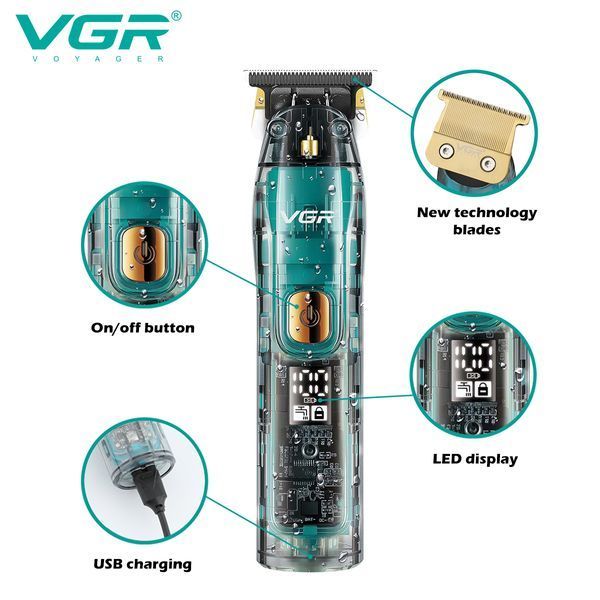 Профессиональный триммер для стрижки волос, бороды и усов VGR Voyager Hair Trimmer V-961 ws62145 фото