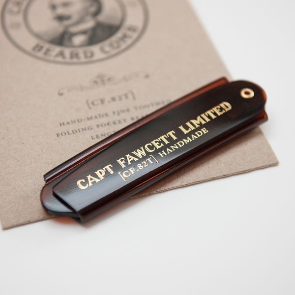 Складная карманная расческа для бороды Captain Fawcett Folding Pocket Beard Comb (CF.82T) F7777 фото