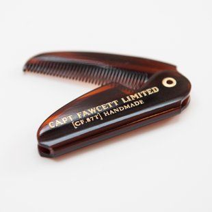 Мелкозубая складная карманная расческа для усов Captain Fawcett Folding Pocket Moustache Comb (CF.87T) F7778 фото