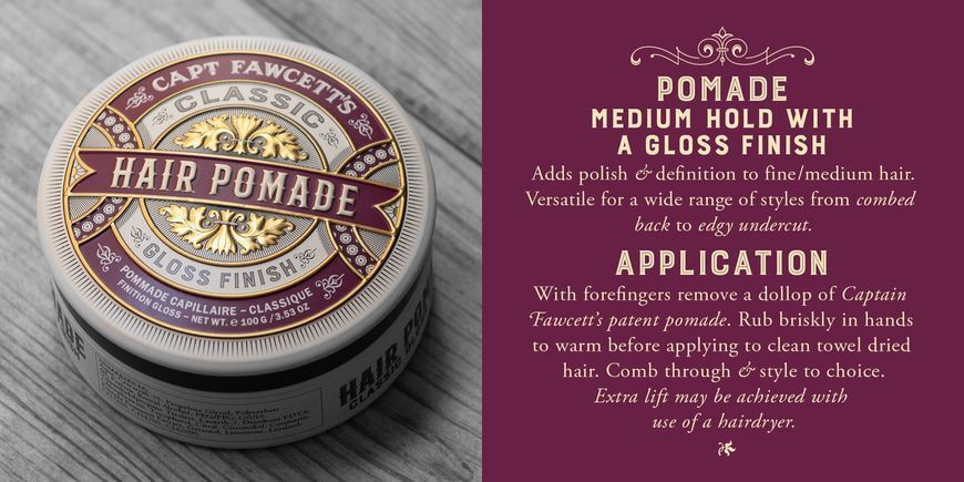 Помада для укладки волос Captain Fawcett Classic Pomade 100g F5597 фото
