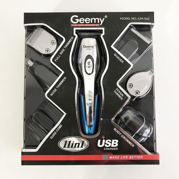 Машинка для стрижки, тример чоловічий GEMEI GM-562, машинка для стрижки голови, з насадками для бороди ws18936 фото