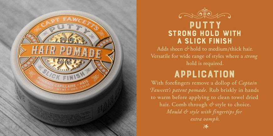 Помада для укладки волосся Captain Fawcett Putty Pomade (Ochre) 100g F5599 фото