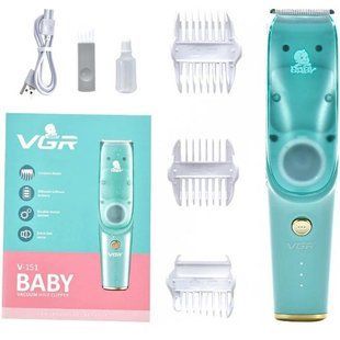 Машинка с вытяжкой для стрижки детей и младенцев VGR V-151 Baby со сменными насадками ws97264 фото