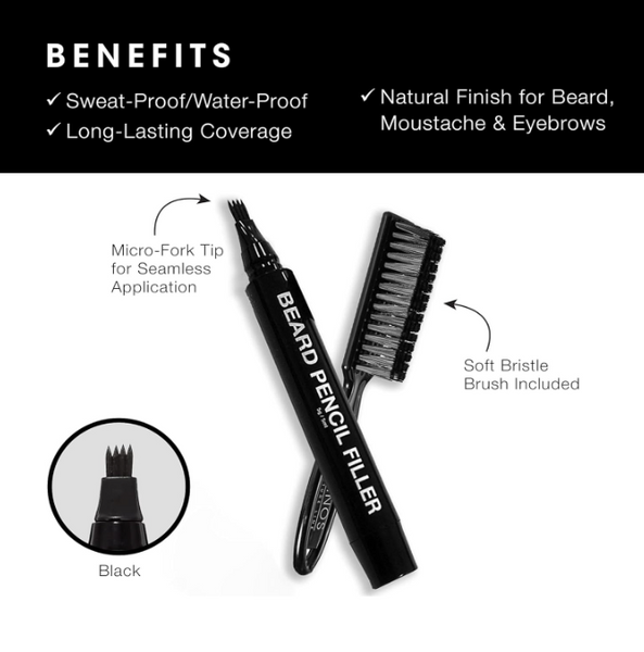 Олівець для бороди Pacinos Beard Pencil filler Black PAC-PEN-Dark-FB фото
