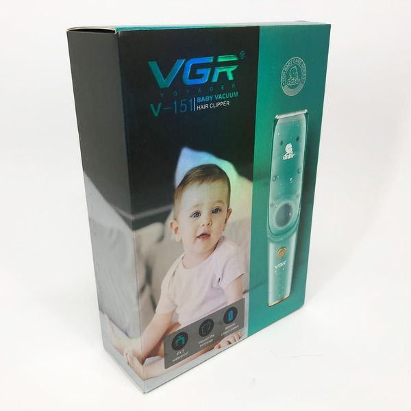Машинка з витяжкою для стрижки дітей та немовлят VGR V-151 Baby зі змінними насадками ws97264 фото