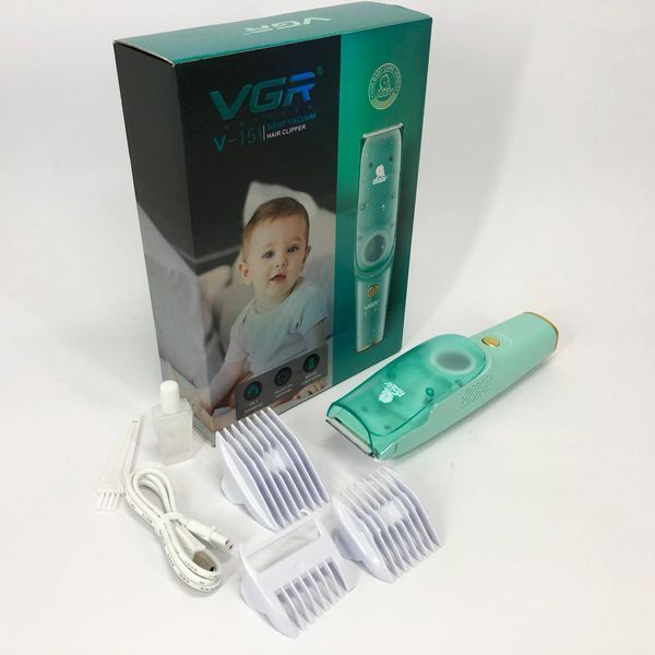 Машинка з витяжкою для стрижки дітей та немовлят VGR V-151 Baby зі змінними насадками ws97264 фото