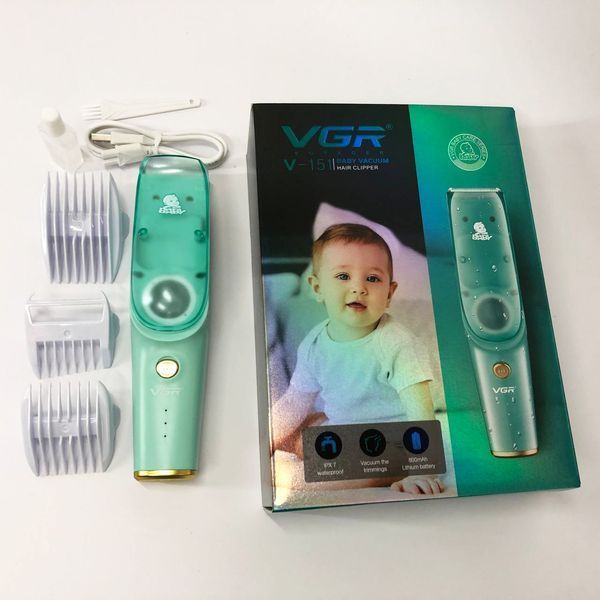 Машинка з витяжкою для стрижки дітей та немовлят VGR V-151 Baby зі змінними насадками ws97264 фото