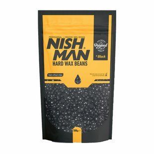 Мужской воск для депиляции Nishman Hard Wax Beans Black 500 г 8682035080442 фото