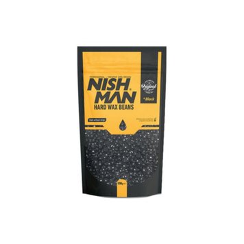 Воск для депиляции Nishman Hard Wax Beans Black 500g 8682035080466 фото