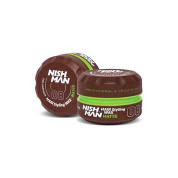 Віск для укладання волосся Nishman Hair Styling Wax 08 Matte 150 мл 8682035088165 фото