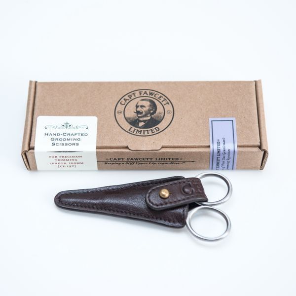 Ножиці для догляду за вусами Captain Fawcett Grooming Scissors with Leather Pouch CF.19T F5564 фото
