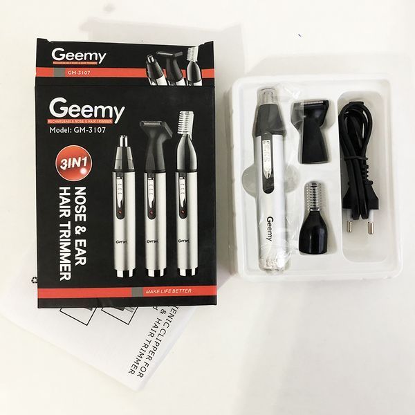 Триммер для носа и ушей GEMEI GM-3107 3в1, электробритва с насадками для бороды, тример для бороды ws22393 фото