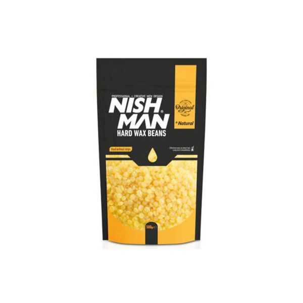 Воск для депиляции Nishman Hard Wax Beans Natural 500gр 8682035080442 фото