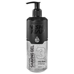 Гель для бритья Nishman Shaving Gel 3 Fresh Active Easy Shave 400 мл 8684736670083 фото