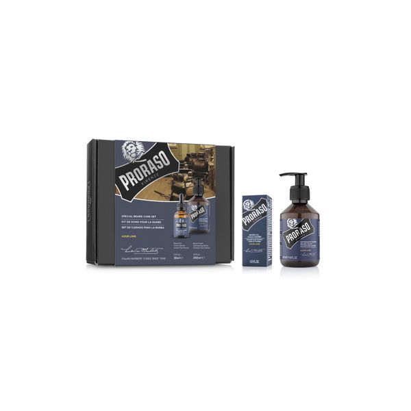 Набір для бороди Proraso Duo Pack Oil + Shampoo Azur Lime 8004395007462 фото