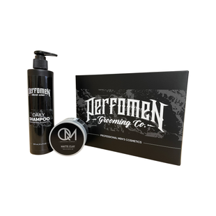 Подарочный набор для мужчин PerfomeN Daily Shampoo 250 мл + QM Matte Clay 100 мл P0666 фото
