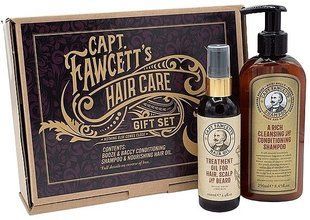 Подарочный набор Масло для волос 100мл и шампунь 250мл Captain Fawcett Hair Care Gift Set F6702 фото