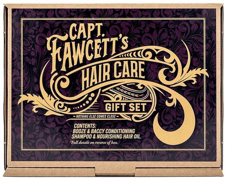 Подарочный набор Масло для волос 100мл и шампунь 250мл Captain Fawcett Hair Care Gift Set F6702 фото