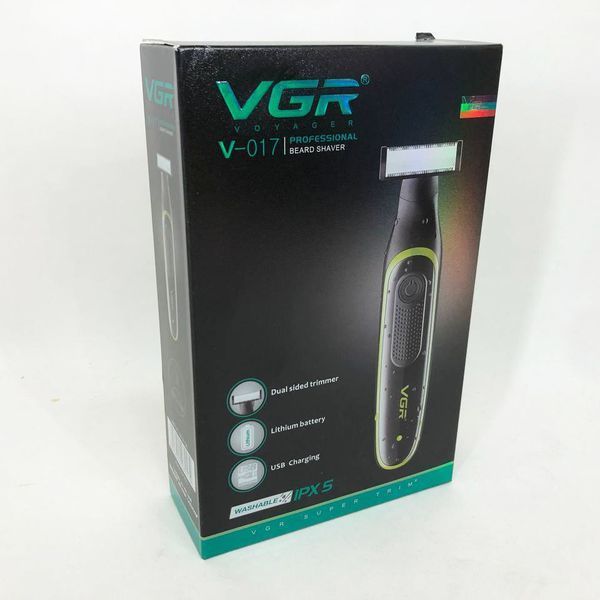 Чоловічий акумуляторний триммер для бороди та вусів VGR V-017 верстат для вологого та сухого гоління ws49433 фото