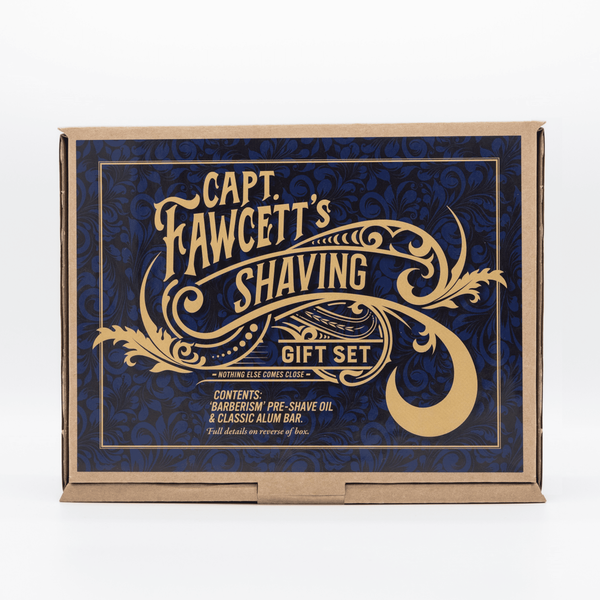 Брусок для гоління та олія перед голінням Captain Fawcett Alum Bar and Barberism Pre-Shave Oil Gift Set F6703 фото