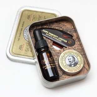 Набір олія для бороди та віск для вусі Captain Fawcett Ricki Hall's Booze & Baccy Oil (10ml) and Wax (15ml) Gift Set F6668 фото