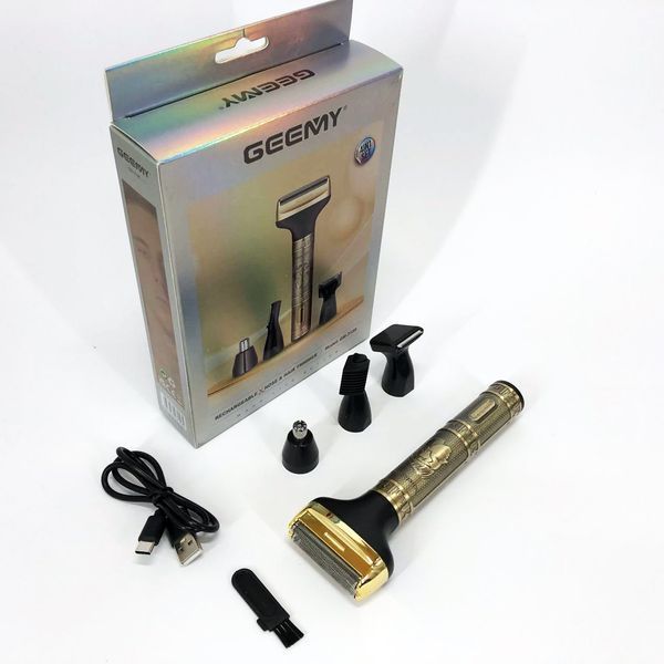 Мужской набор Geemy GM-3158, Триммер беспроводной, Машинка мужская для бритья, Бритва триммер для бороды ws52256 фото