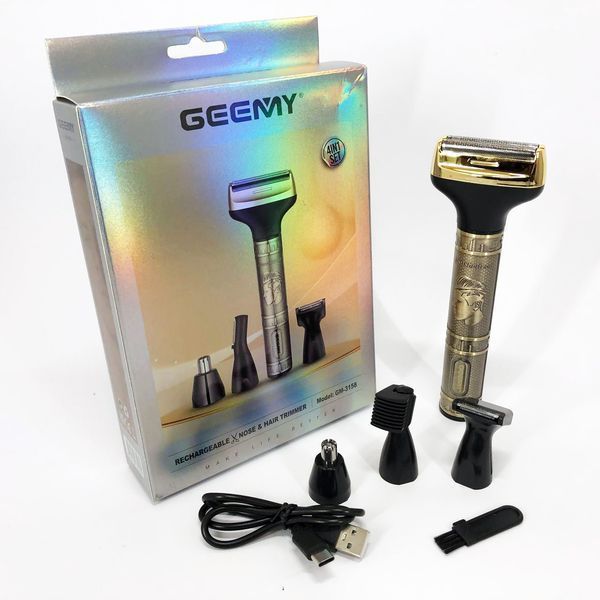 Мужской набор Geemy GM-3158, Триммер беспроводной, Машинка мужская для бритья, Бритва триммер для бороды ws52256 фото