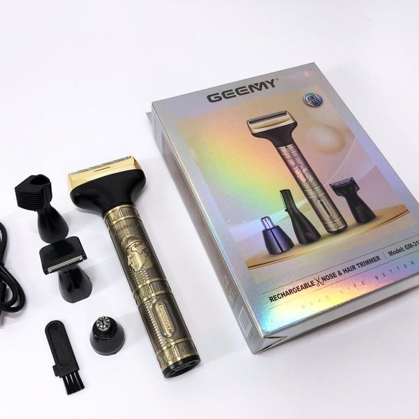 Мужской набор Geemy GM-3158, Триммер беспроводной, Машинка мужская для бритья, Бритва триммер для бороды ws52256 фото