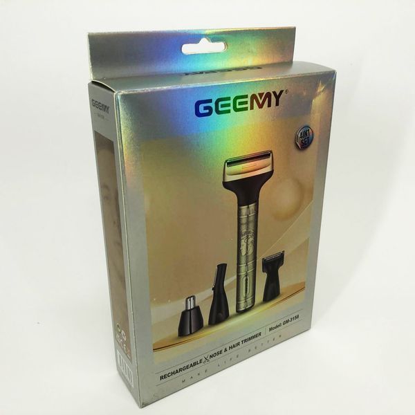 Мужской набор Geemy GM-3158, Триммер беспроводной, Машинка мужская для бритья, Бритва триммер для бороды ws52256 фото